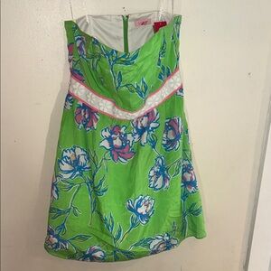 Lilly Pulitzer Fluorescent Green and Blue Dress